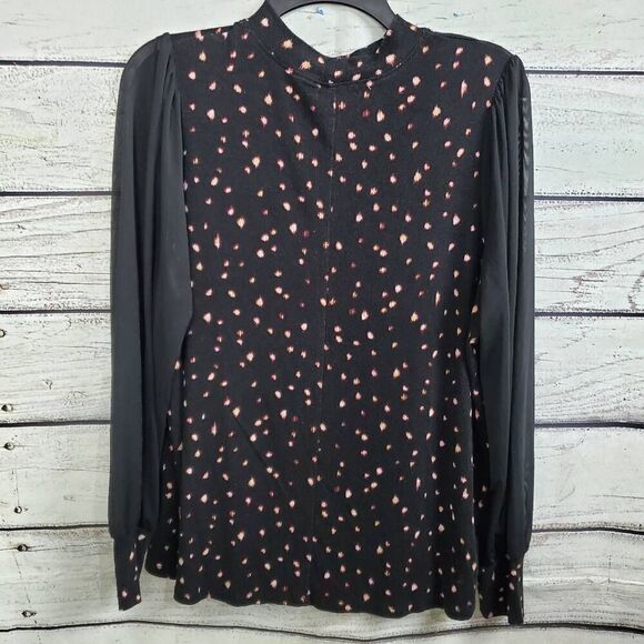 Maurices 0x Plus Black Floral Top - Picture 6 of 8